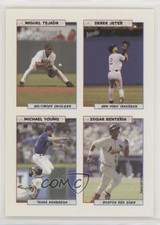 2005 Topps Bazooka 4 on 1 Stickers Derek Jeter Michael Young Edgar Renteria HOF