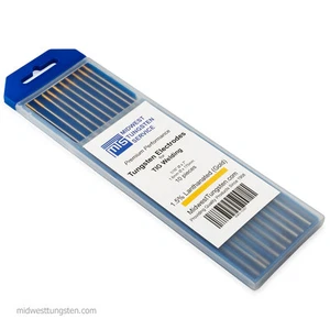 TIG Welding Tungsten Rod Electrodes 1.5% Lanthanated 1/16” x 7” (Gold WL15) 10PK - Picture 1 of 2