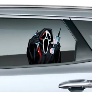 Autocollant sticker voiture visage fantôme criant regard fenêtre murale Halloween horreur cadeau - Photo 1 sur 2
