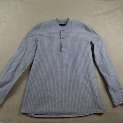 Camisa Adolfo Dominguez Henley Para Hombre M Azul Minimalista Moderna Rayas Manga Larga Foto 1 de 4