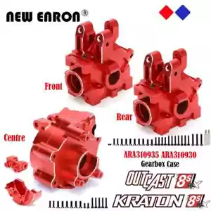 Front Rear Centre Gearbox Case ARA310935 ARA310930 for ARRMA 8S Kraton Outcast - Picture 1 of 32