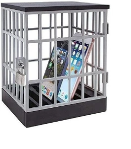 Mobile Phone Smartphone Jail Cell Prison Lock Up Safe Dinner Party Fun Home O1 - Picture 1 of 7