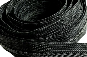 YKK Zippers by 10 Yards, #45 CF P14 Coil Zippers Chain - Black - Picture 1 of 3