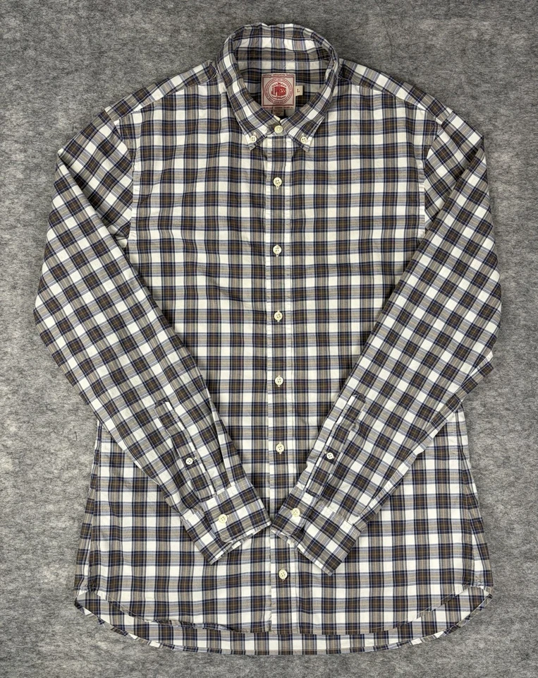 J. Press Trunk Club Shirt Mens L Blue Plaid Cotton Button Down Long Sleeve - Image 1 of 4