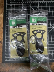 two CRKT Eat'N Tool BLACK Spork Bottle Opener & More 9100KC - Picture 1 of 3