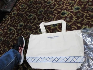 Bolso de Playa Giorgio Armani Island Nuevo con Etiquetas Fragancias Grande Reciclado 14x20 ¡LINDO! - Imagen 1 de 6