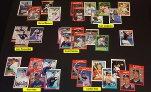 LOTE de tarjetas de béisbol de los Medias Blancas de Chicago estrellas y fracasos en su mayoría finales de los 80' principios de los 90 - Imagen 1 de 23