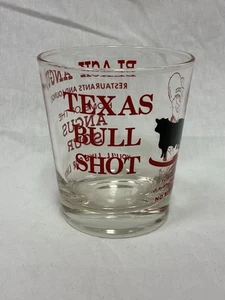 Vintage Souvenir Rocks Glass Black Angus Steakhouse Kissimmee FL Texas Bull Shot - Picture 1 of 6