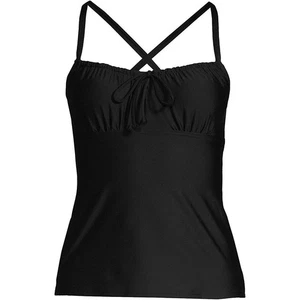 Lands 'End Damen-Tankini-Badeanzugoberteil vorne zum Binden mit Bügel Größe 14 DDD neu ohne Etikett - Bild 1 von 15
