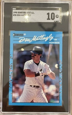 1990 Donruss Best A.L. Don Mattingly #38 SGC 10 GEM - Image 1 of 2