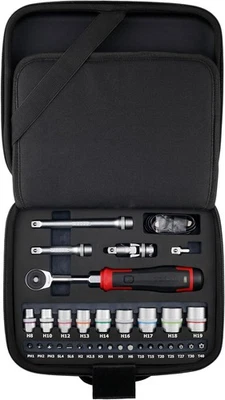 VESSEL 400ER3-1M Cordless Electric Slim Ratchet Set 31 Socket Bits USB-Type C - Image 1 of 4