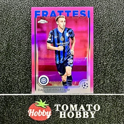 TOPPS CHROME UEFA 2024-25 DAVIDE FRATTESI /250 PINK REFRACTOR INTER MILAN - Image 1 of 2
