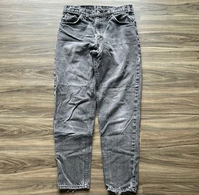 Vintage 90s Faded Black Levi’s 550s Size 32X32 Made In USA (fits 30X29.5) - Image 1 of 4