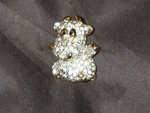 Unique Bull Cow Rhinestones Jewelry Pin Brooch Coat Blouse Scarf NEW! - Picture 1 of 2