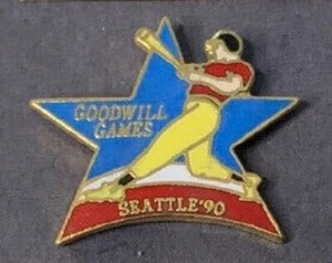 1990 Seattle Washington Goodwill Games Baseball Event Batter Anstecknadel - Bild 1 von 1