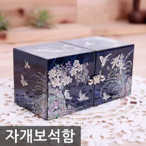 Estuche de joyería de diseño tradicional coreano de laca coreana - Imagen 1 de 4