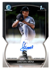 Cristian Mena 2023 Bowman Chrome 1st Year Prospect Autograph Auto White Sox