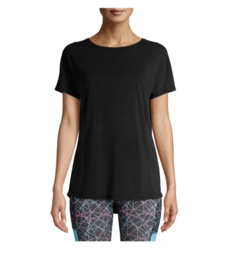 Camiseta para mujer Athletic Works hollín negro manga corta cercanías talla XXXL (22) Foto 1 de 4