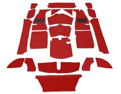 Juego de alfombras interiores MG MGA Roadster 1956 a 1962 rojo claret alta calidad* Foto 1 de 3