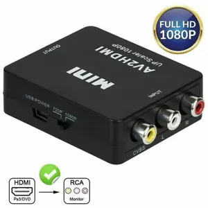 RCA AV to HDMI HD Converter Composite CVBS Audio Video Adapter Wii NES SNES - Picture 1 of 10