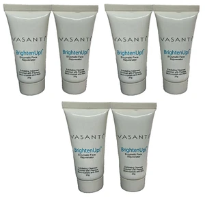 6x Vasanti Brighten Up! Enzymatischer Gesichtsverjünger Peeling Reiniger 0,7 Oz. - Bild 1 von 1