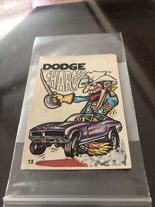 Donruss Odder Odd Rod Card Sticker Hot Car Rat Fink 13 Dodge Charger Rebel