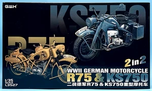 Great Wall Hobby L3527 GWH 1/35 WWII German Motorcycle R75 & KS750 2 in 2 - Bild 1 von 2