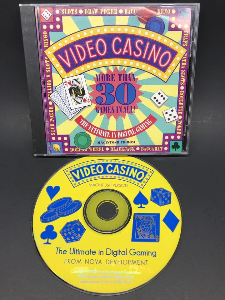Video Casino Software Disk 1995 Nova Development for Mac 30 plus games - Image 1 of 1