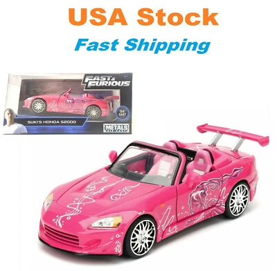 Fast And Furious 2001 Suki's 本田 S2000,JADA,压铸玩具车,8 英寸,1:24 — 第 1/4 张图片