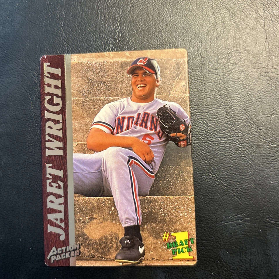 B10 1995 Action Packed #58 Jaret, WRight Burlington, Indians, Cleveland - Image 1 of 2