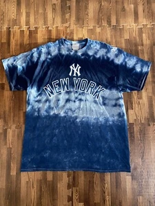VINTAGE MAJESTIC NY YANKEES TIE DYE T SHIRT SIZE XL - Picture 1 of 4