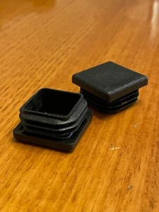 10 pack - Plastic Caps 32mm Black Square Tubing Insert suits Wall 1-3.5mm - Picture 1 of 1