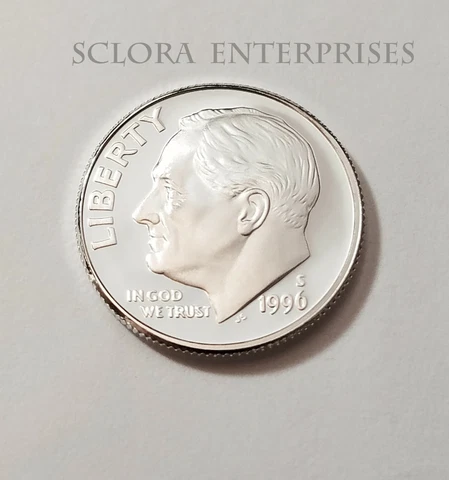 1996 S ROOSEVELT *90% SILVER PROOF* DIME **FREE SHIPPING** Cover