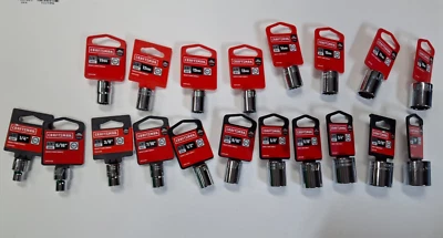 NEW Craftsman Socket 3/8" Drive, Shallow, SAE &E Metric, YOU CHOOSE Size - Image 1 of 4