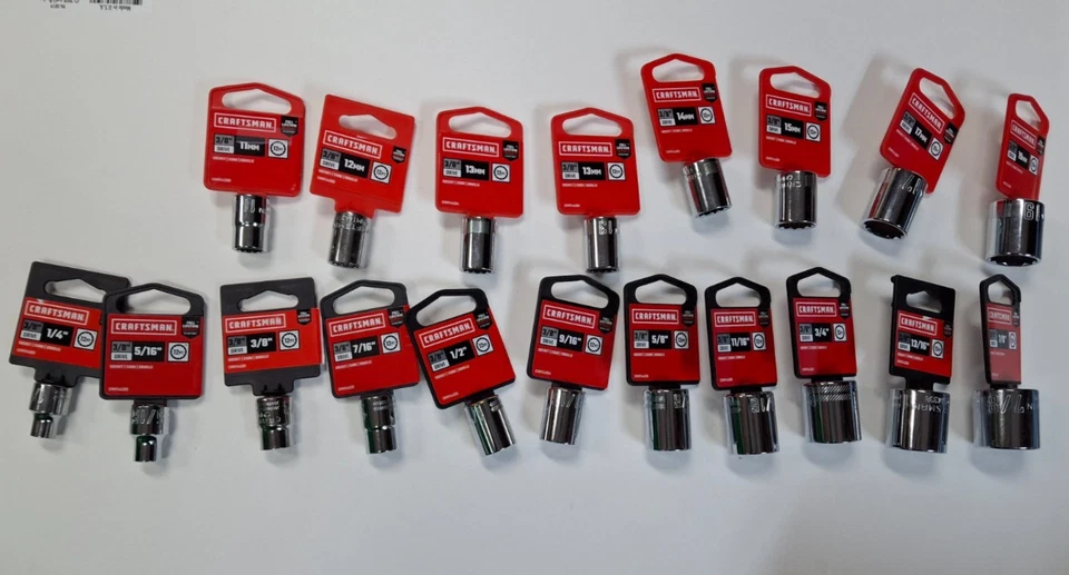 NEW Craftsman Socket 3/8" Drive, Shallow, SAE &E Metric, YOU CHOOSE Size - Image 1 of 4