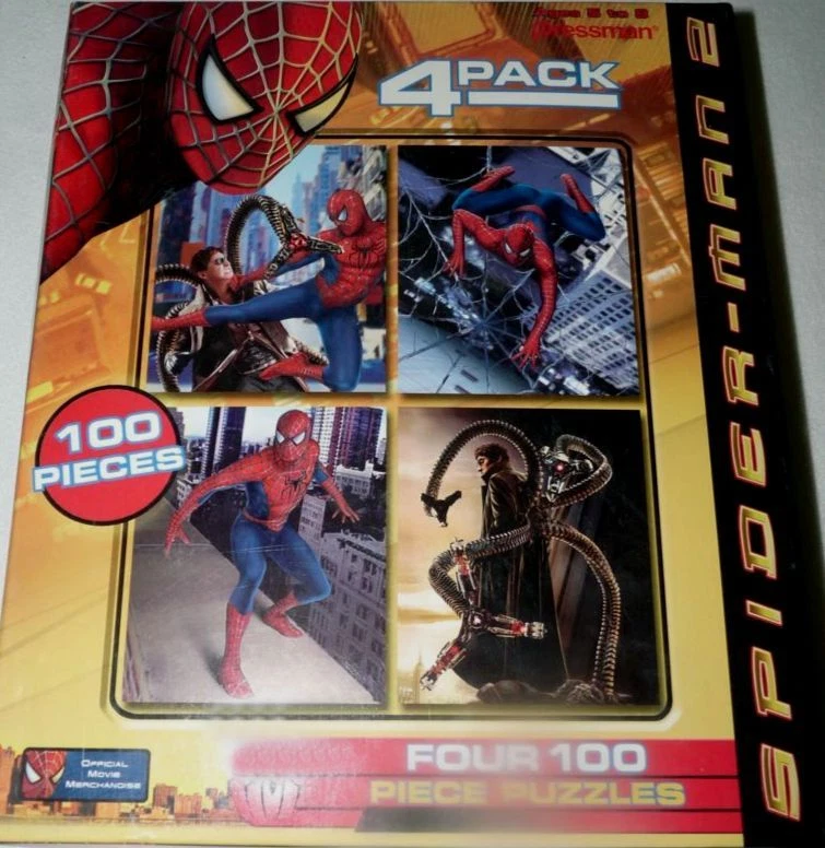 Rompecabezas Spiderman Película 2 Doc Ock 4 EN una Caja Cada 100 Piezas Nuevo Sellado de Fábrica Foto 1 de 1