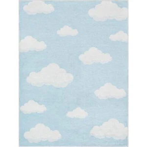 Well Woven Area Rug 6'x 9'Rectangle Modern Kids BlueMachine Washable Flat-Weave - Picture 1 of 8