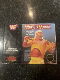 WWF Wrestlemania NES &bull; Manual Only &bull; Rare &bull; Vintage