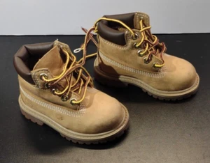 Timberland 6" inch Toddler Boots Wheat Nubuck Size 5 M - Picture 1 of 15