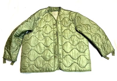 USGI военного выстеганная холодной погоды M65 поле куртка подкладка OD XS, средний, XL новый - Изображение 1 из 4