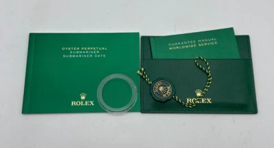 Set protezione lunetta originale Rolex Submariner Booklet Tag N308 #1576 - Immagine 1 di 4
