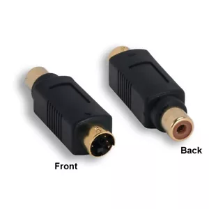 S-Video Male to RCA Female Video Connector Adapter for TV VCR DVR Camcorder - Picture 1 of 1