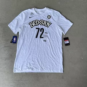 Nike Kyrie Irving “Bed-Stuy” Brooklyn Nets T-Shirt Men’s L NBA CV0172-100 White - Picture 1 of 7