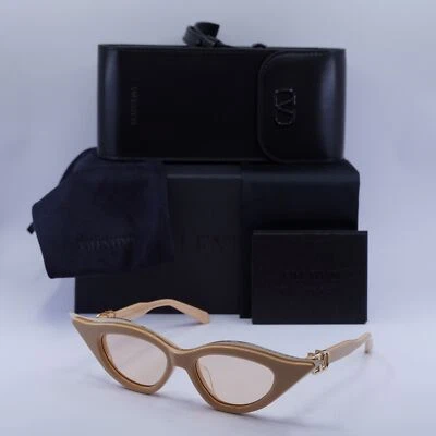 New Valentino V-GOLDCUT-II VLS-114C Beige/White Gold/Nude AR 49-18-142 Sungla... - Image 1 of 4