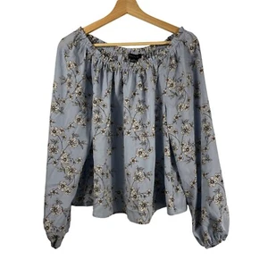 Sanctuary Women's Floral Off The Shoulder Blouse Blue Size M - Bild 1 von 6