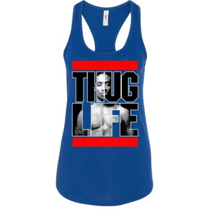 🔥 Camiseta sin mangas Tupac Thug Life para mujer amor 2Pac All Eyez Trust Nobody concierto de música - Imagen 1 de 10