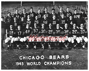 NFL 1943 World Champion Chicago Bears Team Picture 8 X 10 Photo Pic