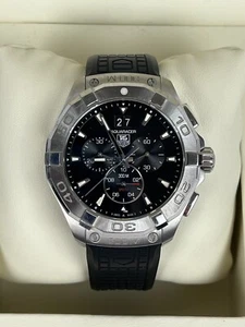 TAG HEUER Aquaracer 300M Chronograph Black Dial 43mm Men's Watch CAY1110.FT6041 - Picture 1 of 11
