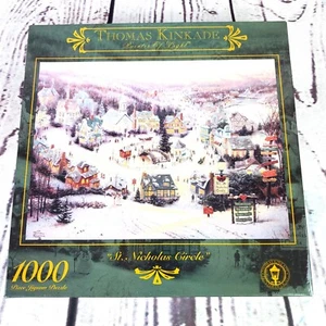 Vintage Thomas Kinkade Ceaco Jigsaw Puzzle 1000 Pieces “St Nicholas Circle” New - Picture 1 of 6