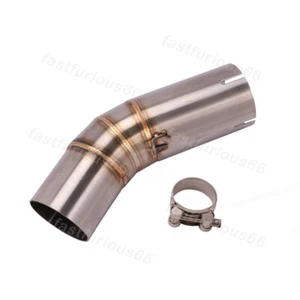 For Ducati 959 Panigale 2016-2019 Mid Link Pipe Connect 60MM Exhaust Muffler Tip - Picture 1 of 7